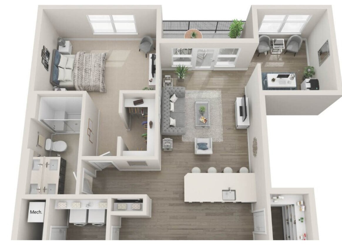 Floor Plan - Harmony - One bedroom + Den