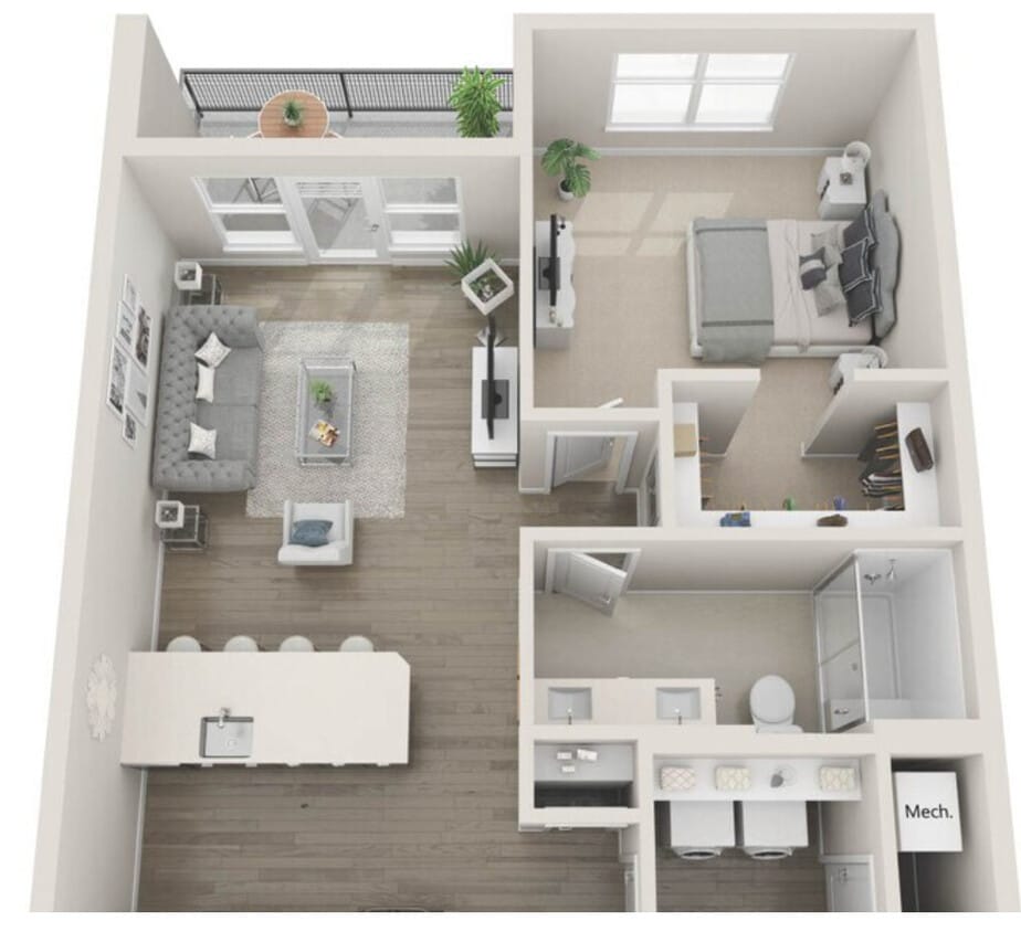 Floor Plan - Aria - One bedroom