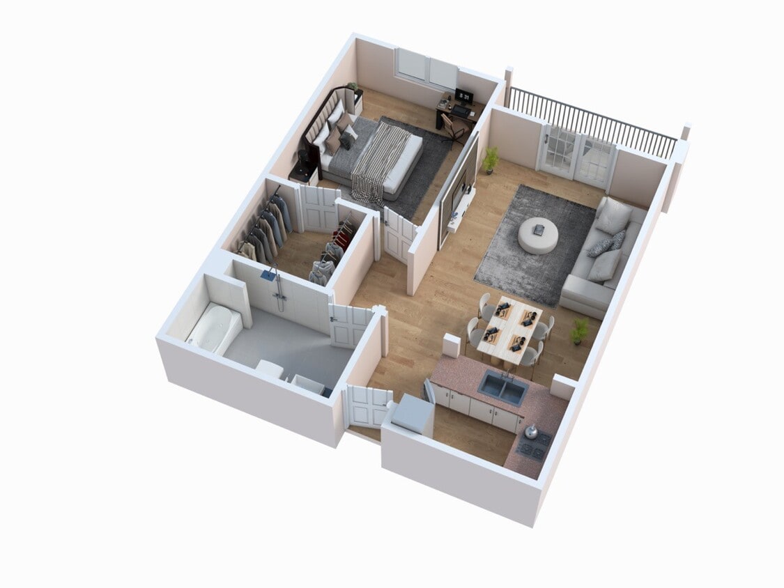 Floor Plan - One Bedroom