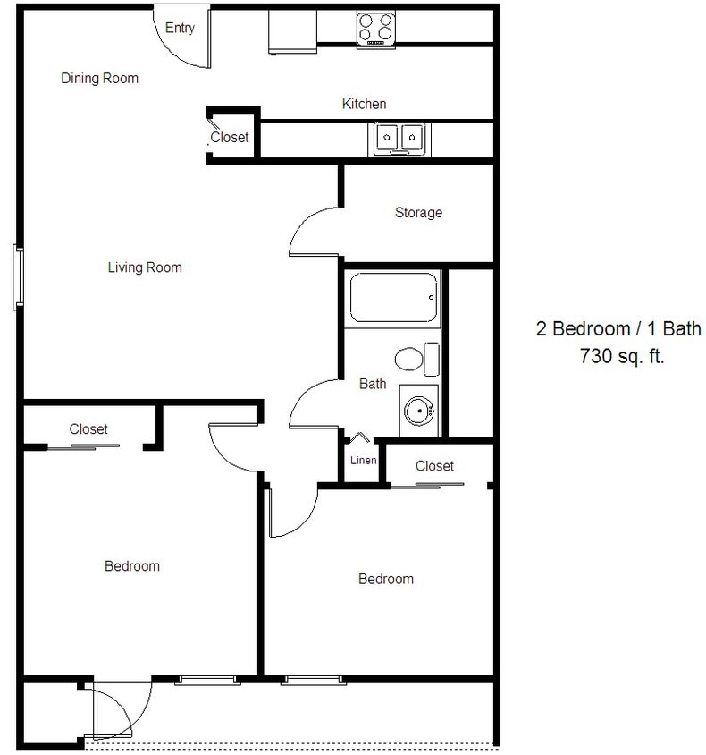 Floor Plan - Two Bedroom