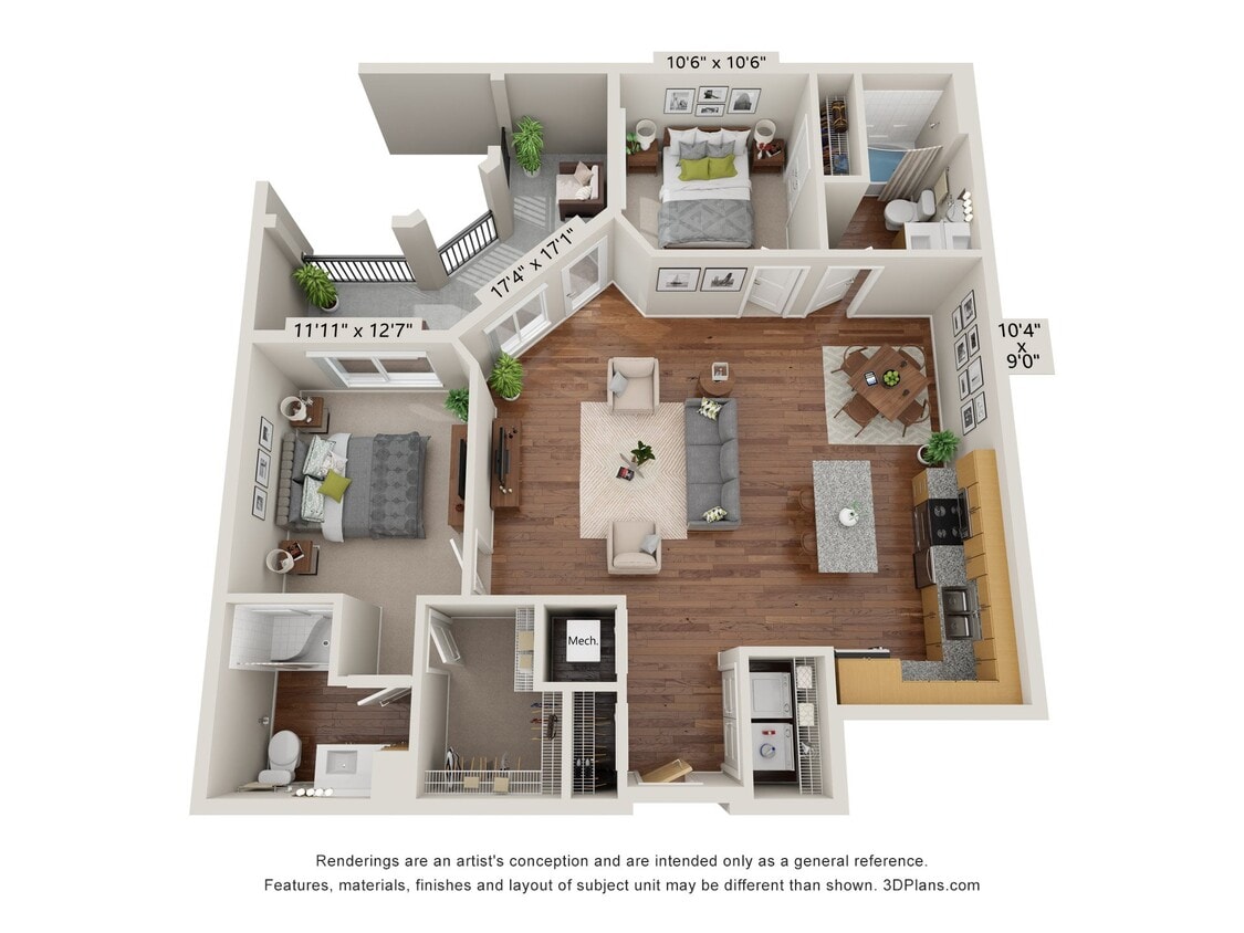 Floor Plan - Two Bedroom C