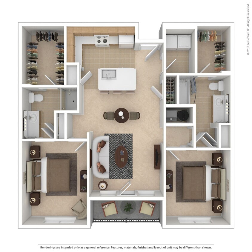 Floor Plan - 2 Bedroom Traditions Premier