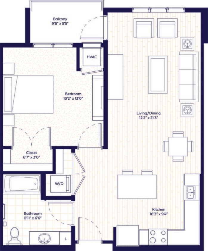 Floor Plan - 1 Bedroom-TC