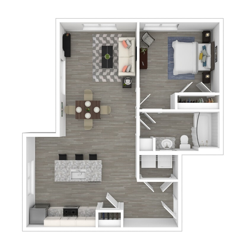 Floor Plan - 1 Bedroom (Income Restrictions Apply)