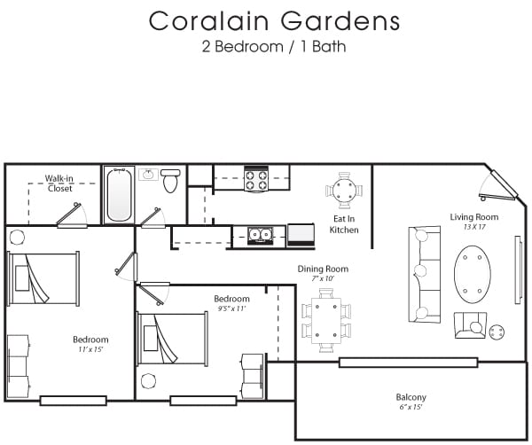 2BR/1BA - 2 Bedroom 1 Bath - Affordable 60% 