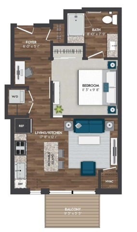 B3 | 1x1 | 576 sq ft - B3