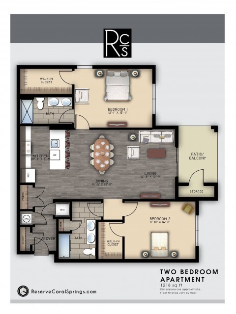 Floor Plan - 2 BD
