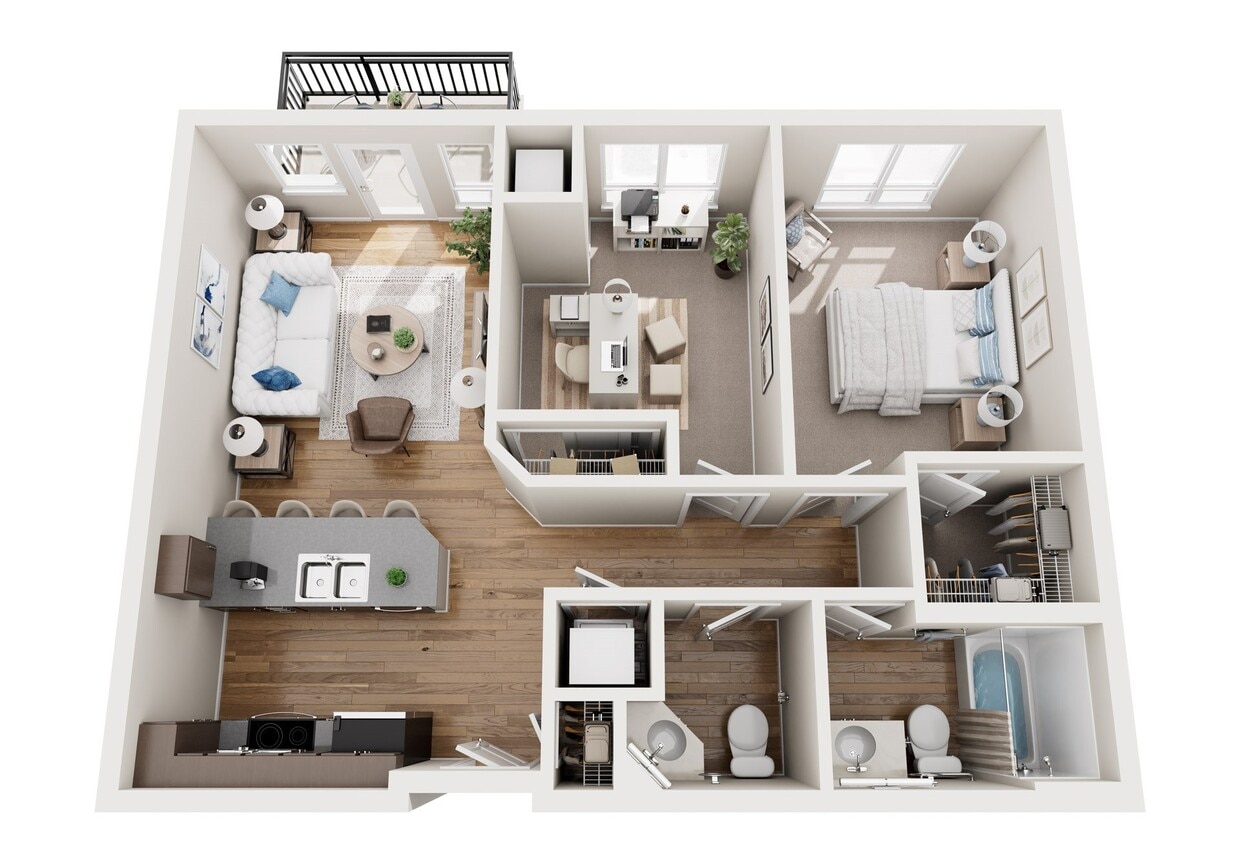 Floor Plan - 2x2 - 2.2