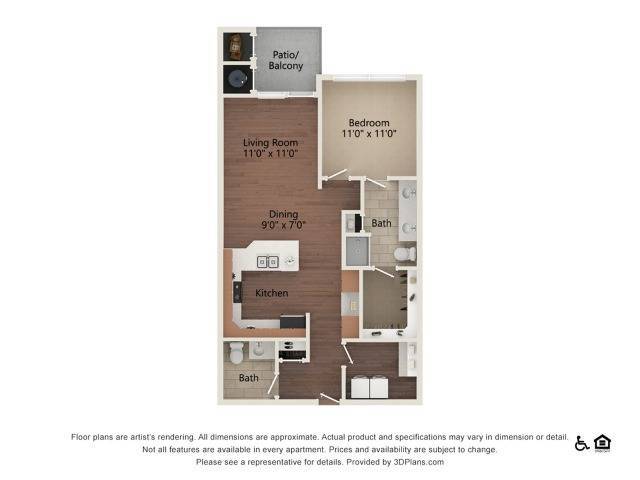 Eucalyptus | 1 bed 1.5 bath | 895 sq ft - Eucalyptus
