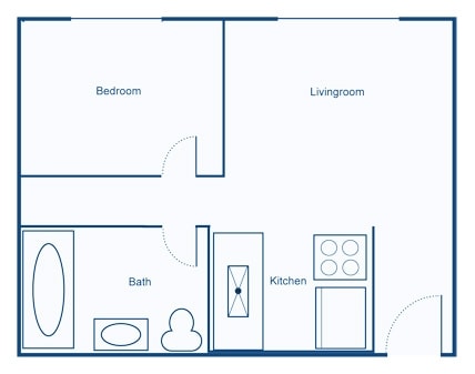 1BR/1BA - One Bedroom