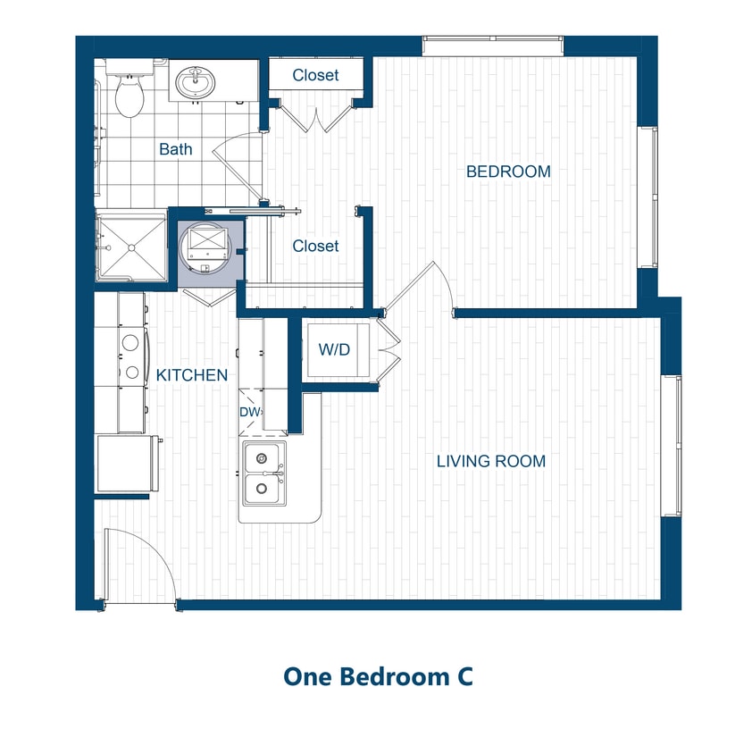 Floor Plan - 1-Bed C