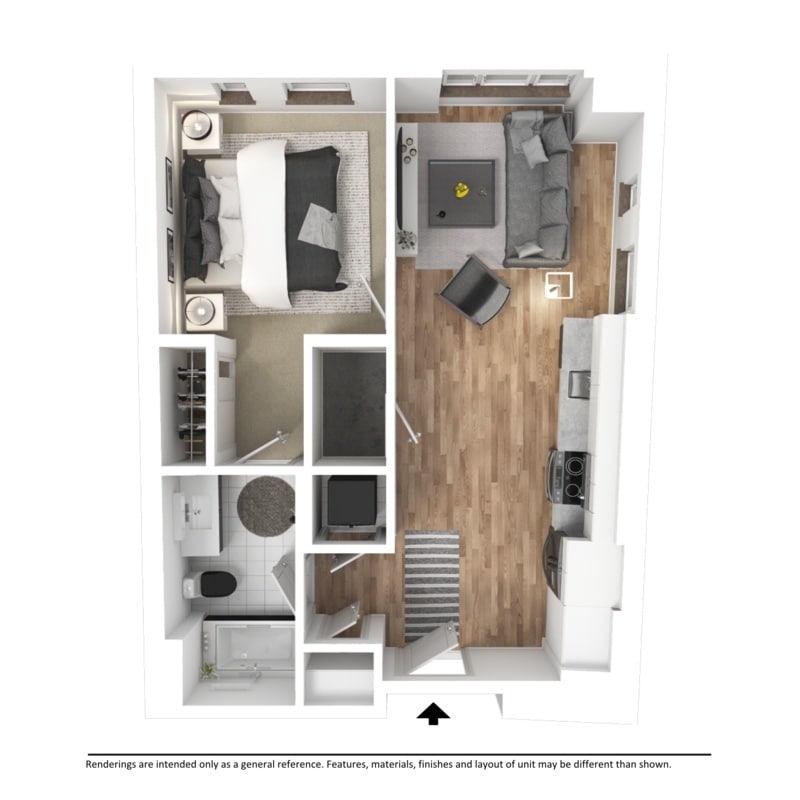 Floor Plan - 1 Bedroom
