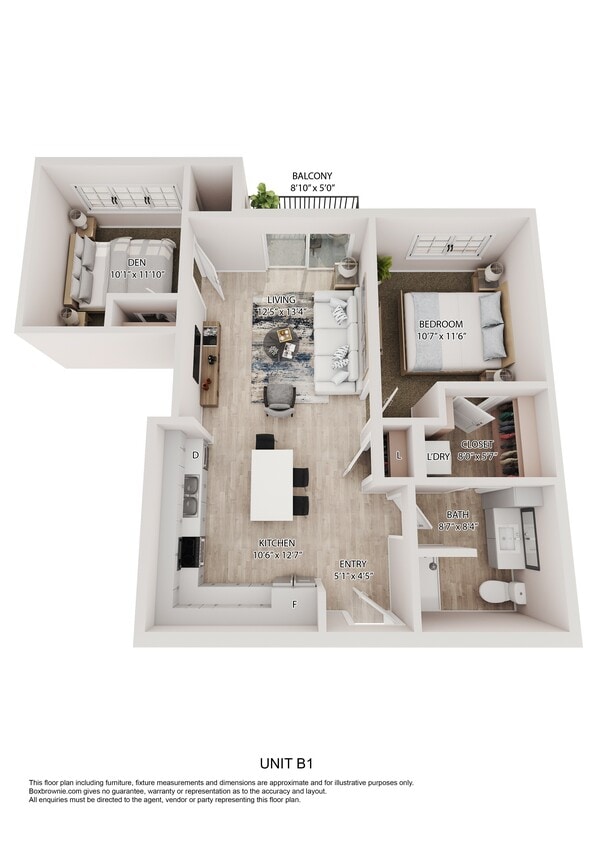 Floor Plan - 2 Bedrooms 1 Bath
