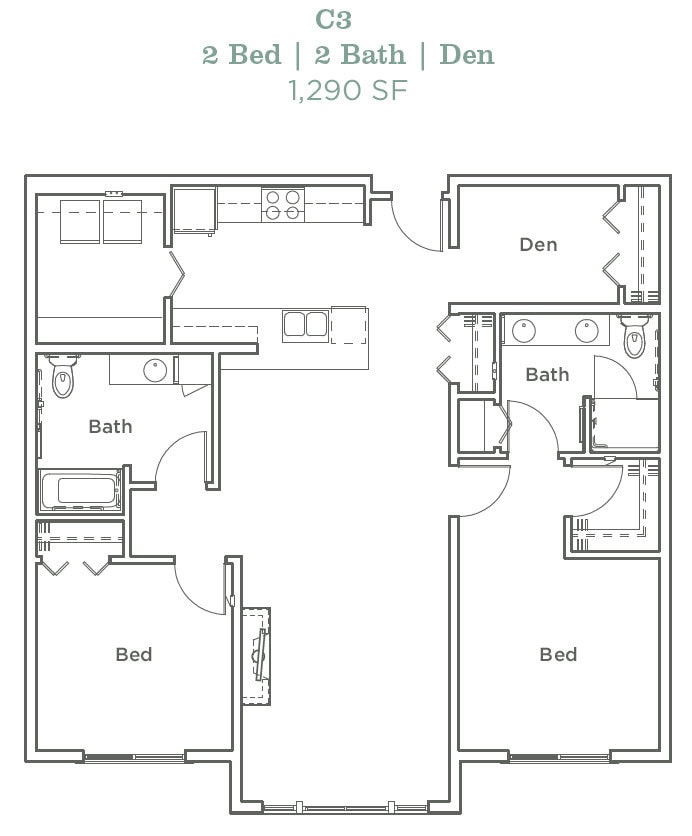 Floor Plan - Two Bedroom C3