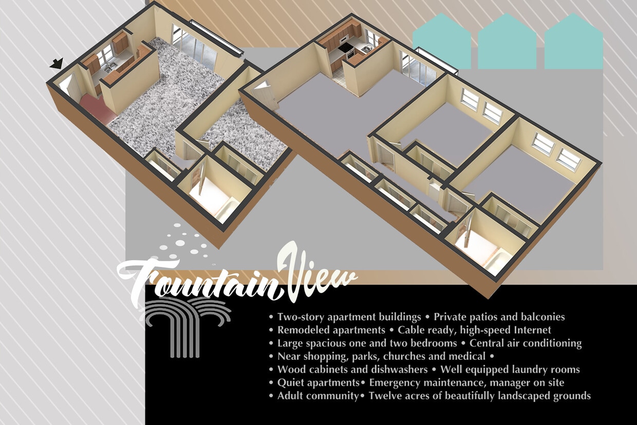 Floor Plan - 1BR / 1BA