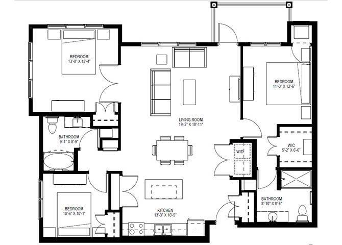 Floor Plan - Three Bedroom D