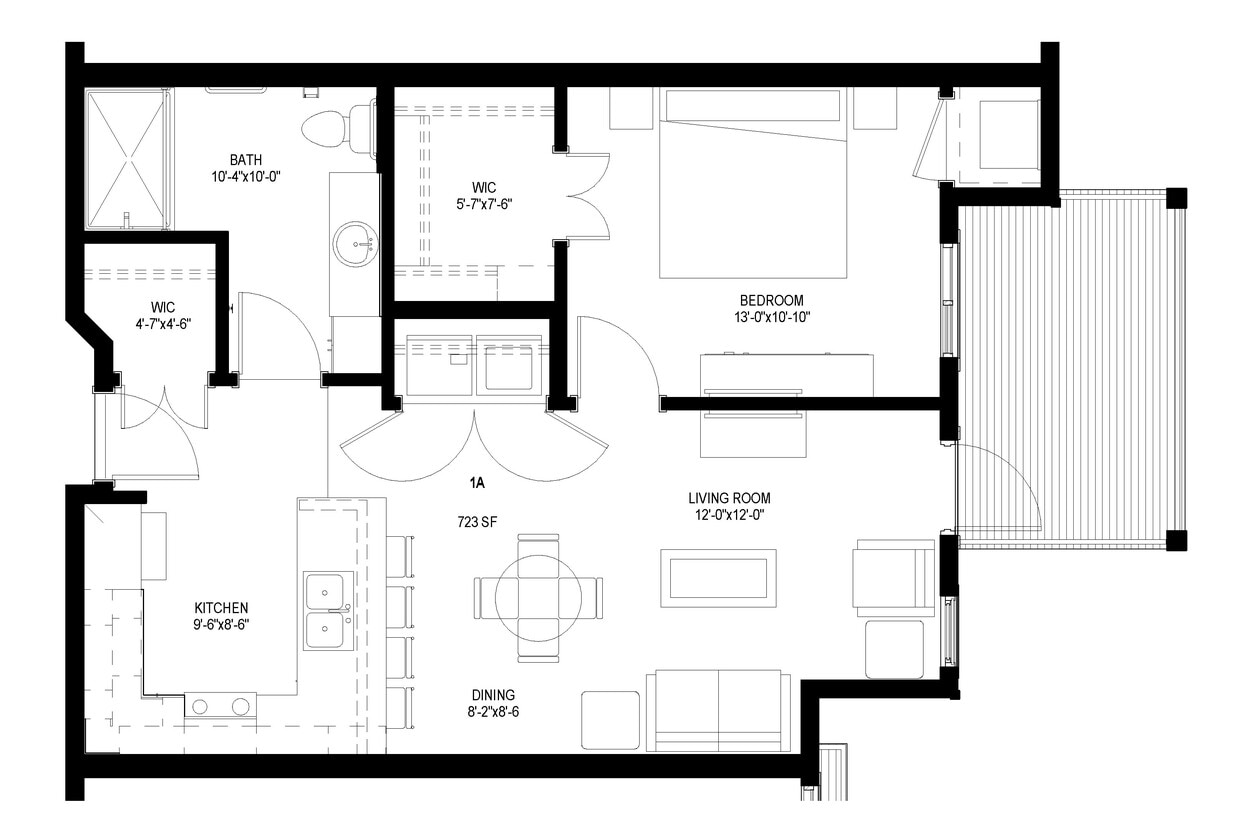 Floor Plan - One Bedroom - A