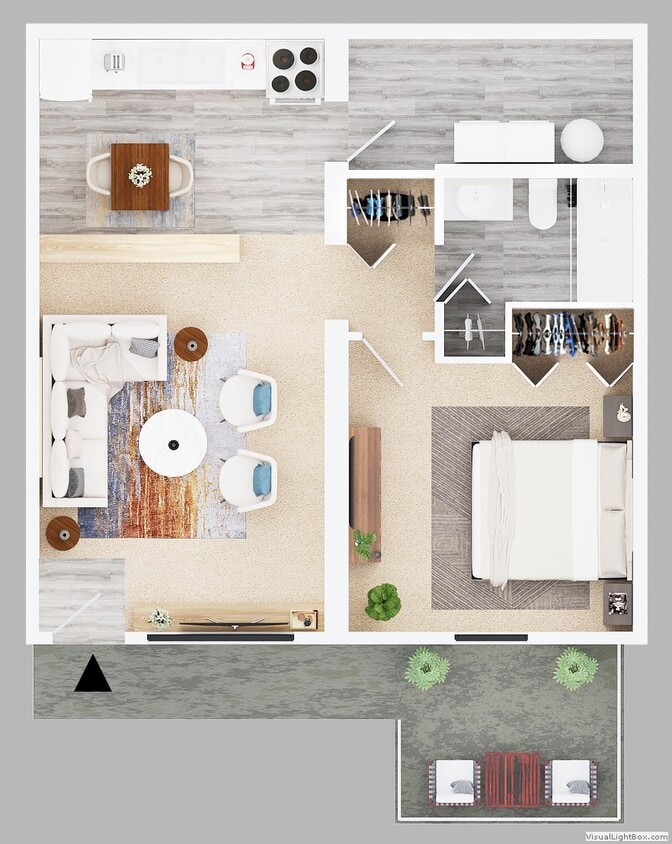 Floor Plan - One Bedroom One Bath