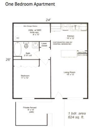 Floor Plan - One Bedroom