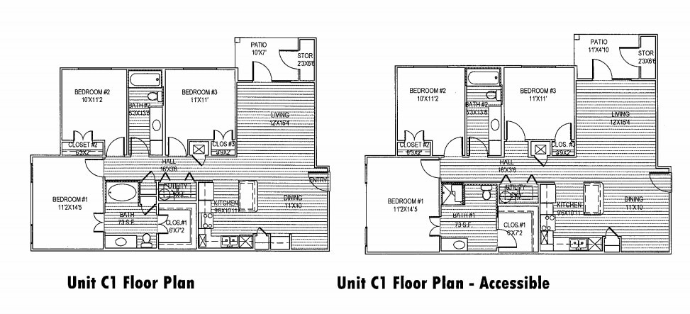 Floor Plan - 3 Bed 2 Bath