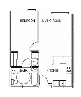 Floor Plan - 1x1