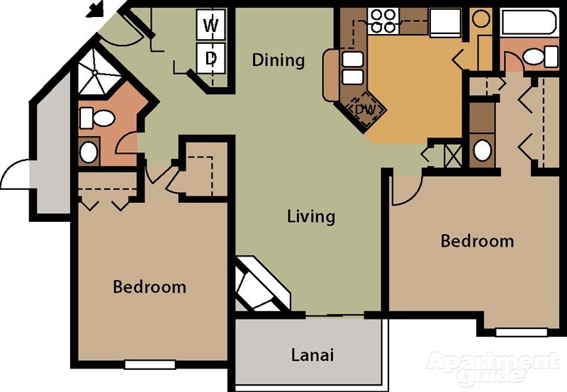 2BR/2BA - 2BR/2BA