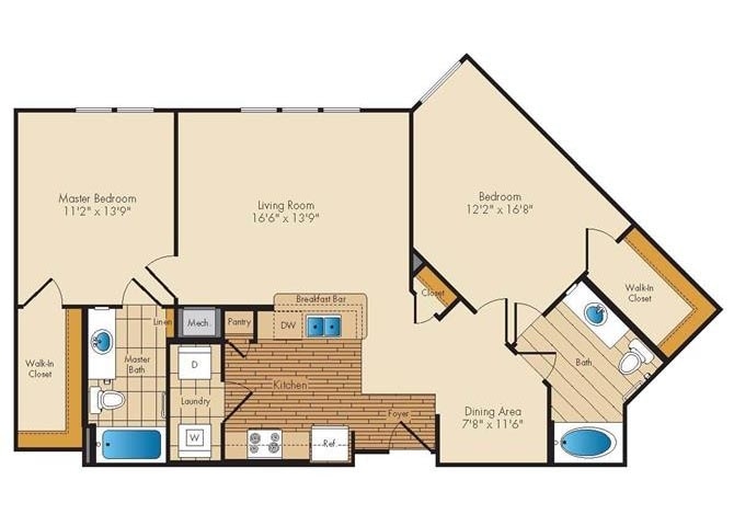 2BR/2BA - 2 Bed 2 Bath