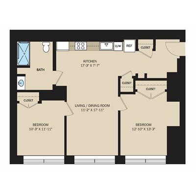 Floor Plan - 2 Bedroom