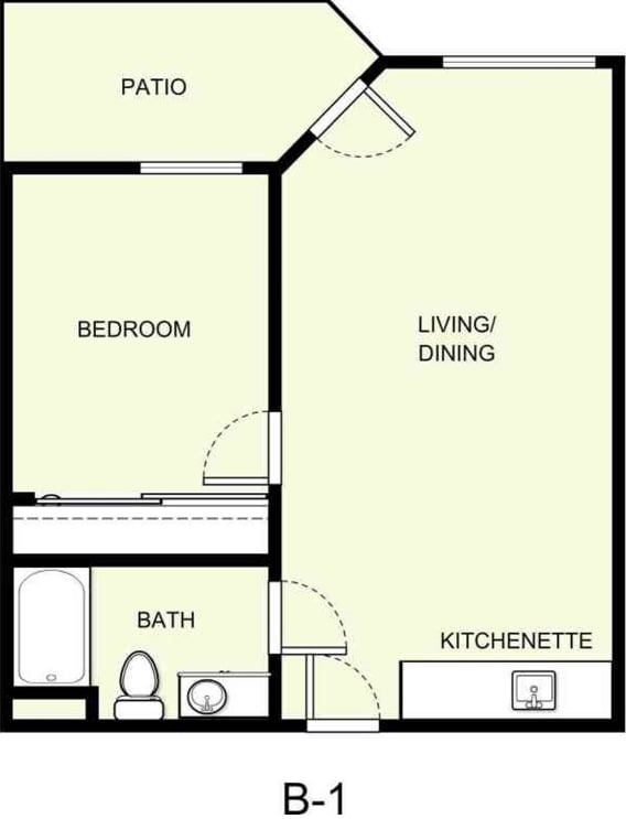 Floor Plan - B-1  Includes all meals & housekeeping