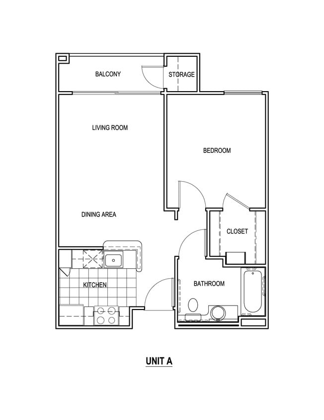 Floor Plan - One Bedroom