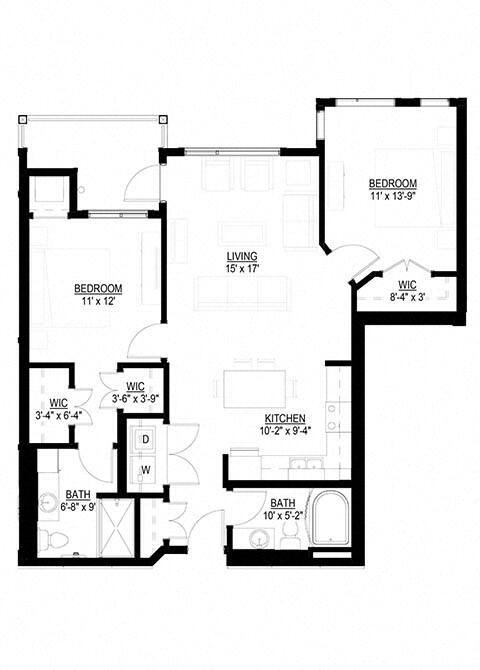 Floor Plan - Two Bedroom I