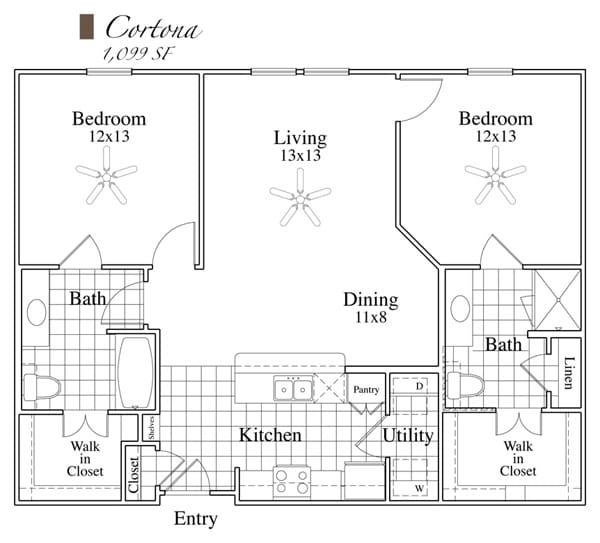 Cortona - 2 Bed, 2 Bath (80% Income Restricted)