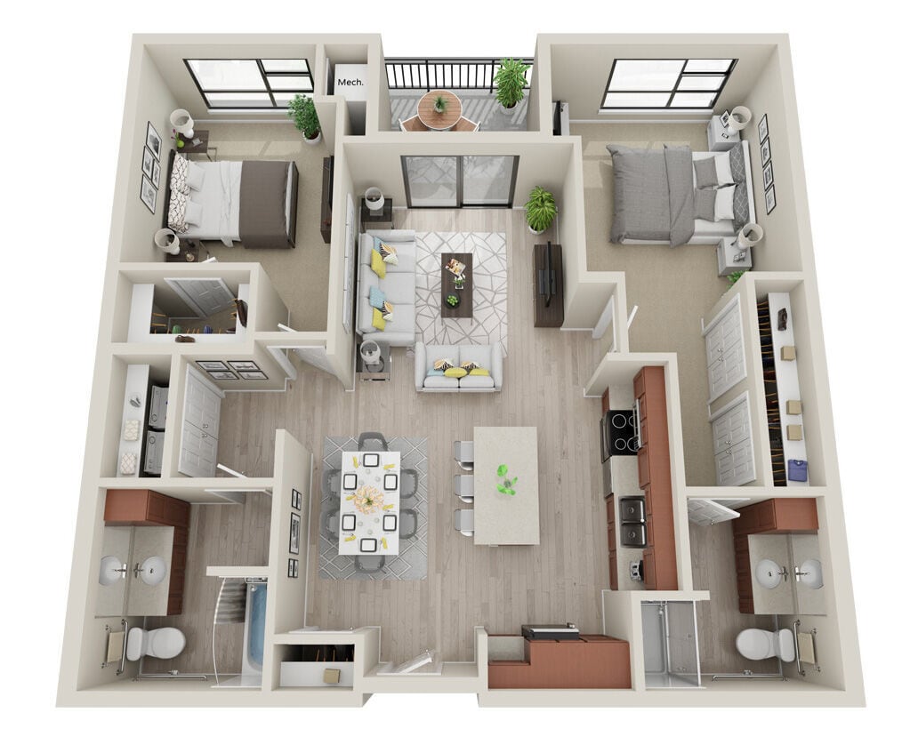 Floor Plan - 2 Bedroom F