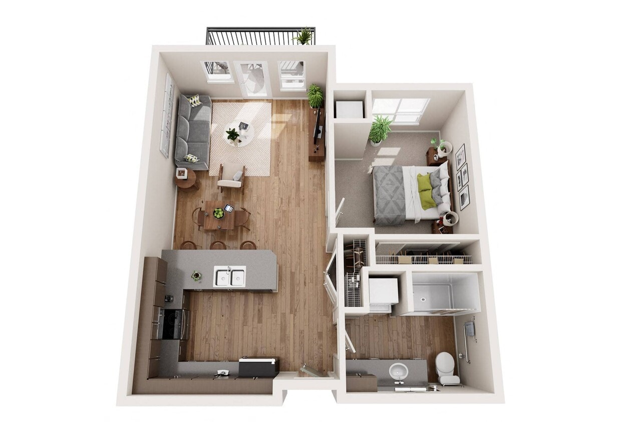 Floor Plan - 1x1 - B7