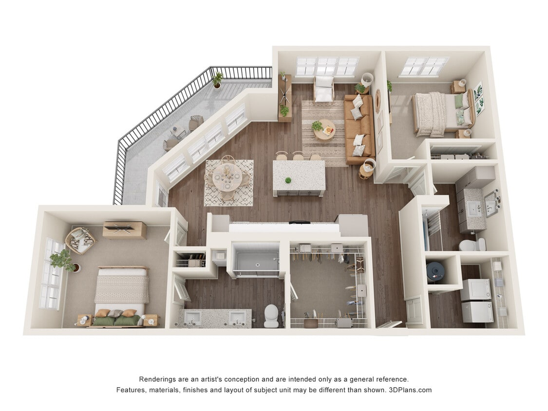 The Mayfair | 2 Bed + 2 Bath Apartment | 1,268 SF - The Mayfair