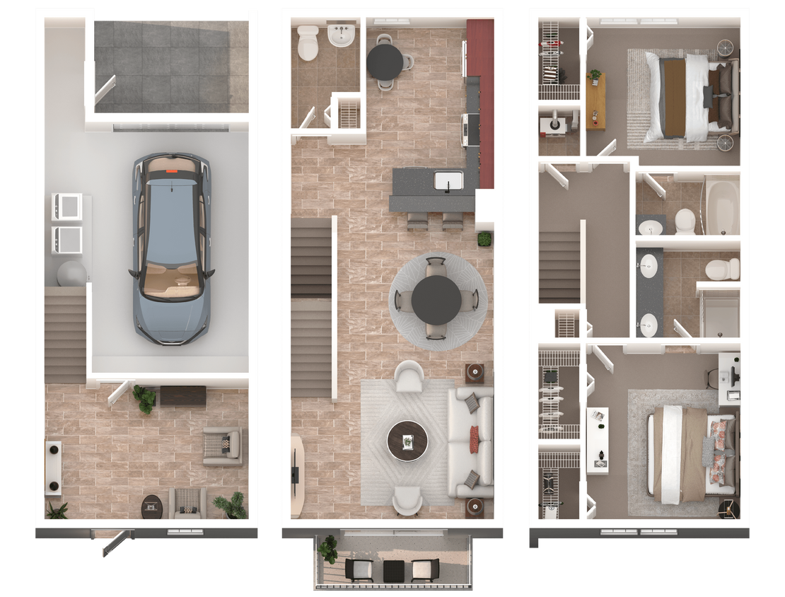 Floor Plan - TH3 + Den