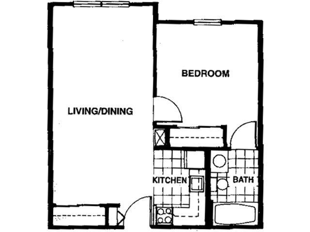 Floor Plan - One Bedroom