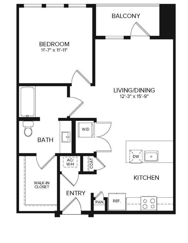A2 ANSI | 1 bed 1 bath | 770 sq ft - A2 ANSI