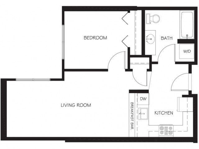 Floor plans are artist’s rendering. All dimensions are approximate. Actual product and specifications may vary in dimension or detail. Not all features are available in every apartment. Prices and availability are subject to change. - A26