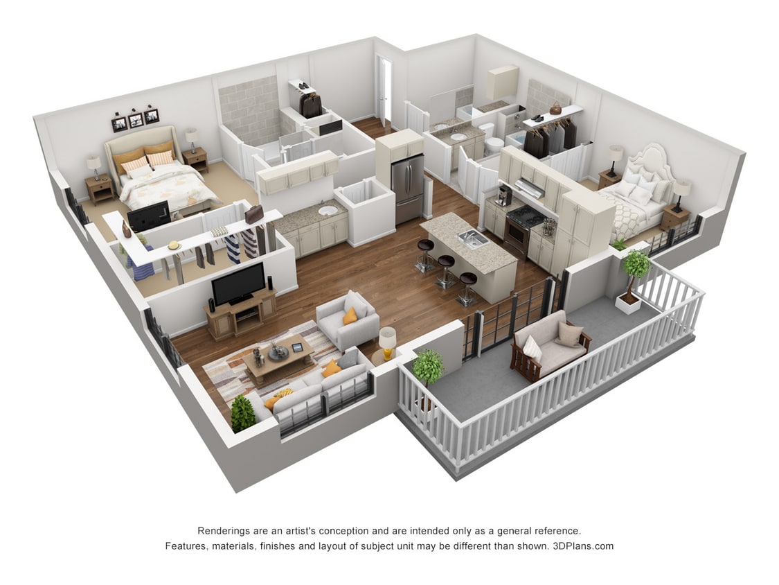2 bed Birdie.jpg - 2 Bedroom 2 Bathroom