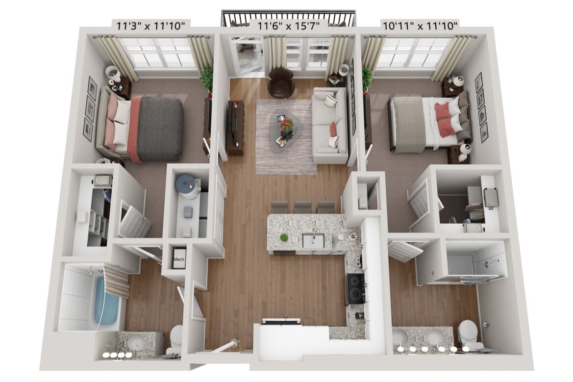 Floor Plan - B1 - Lagoon