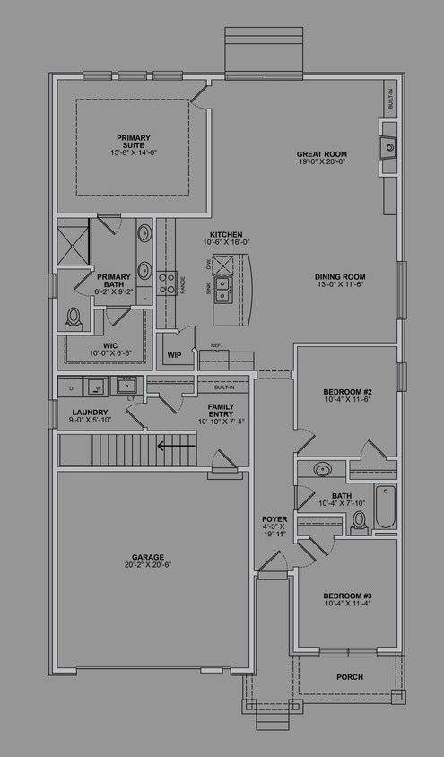 Floor Plan - 3BR/2.0BA
