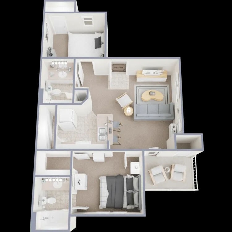 Floor Plan - 2A - 2Bedroom - 2Bathroom