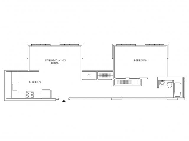 1BR/1BA - One Bedroom B