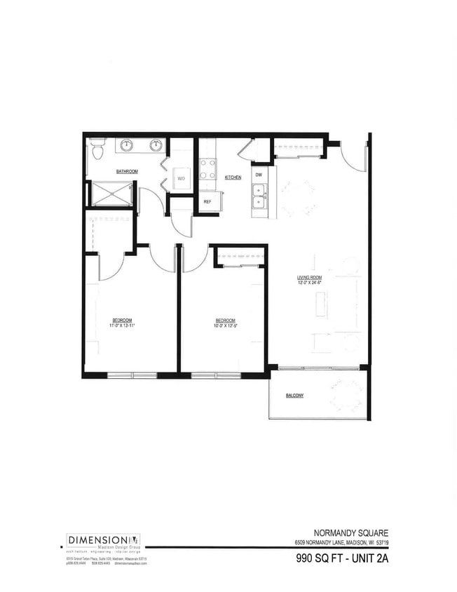Floor Plan - Two Bedroom (Income Restricted - 50%)