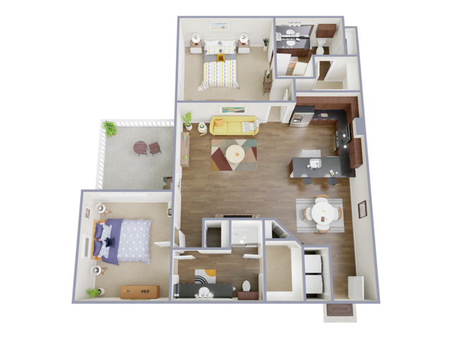 2 Bedroom, 2 Bathroom - 2 Bed, 2 Bath (140% Income Restricted)