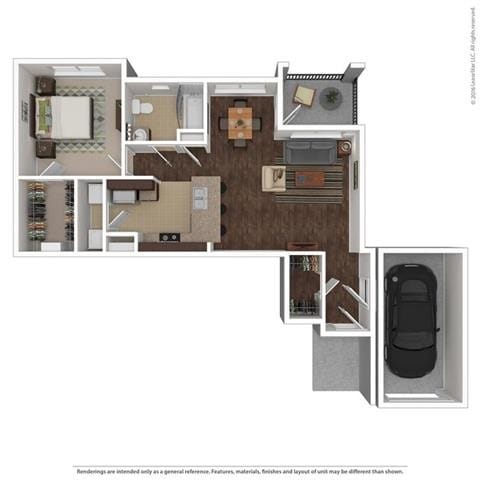 Floor Plan - Axis - with attached garages 