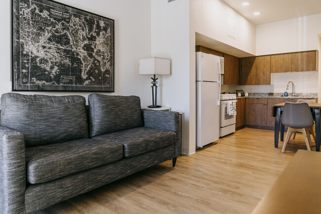 Living Room/Kitchen - Twin Oaks Senior Apartments