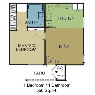 1BR/1BA - 1x1