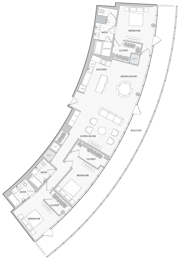 Floor Plan - 3 Bed 3 Bath B3A